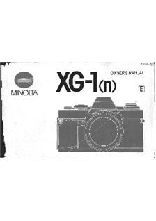 Minolta XG 1 manual. Camera Instructions.